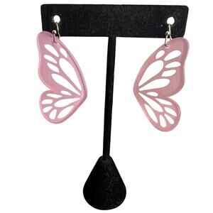 🍭6/$30 New Capelli New York Purple Butterfly Dangle Drop Earrings